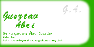 gusztav abri business card