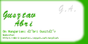 gusztav abri business card